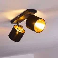 Hofstein Alsen Deckenleuchte Schwarz-Gold, 2-flammig -Bürolampen Verkäufe alsen deckenleuchte h3294000 6