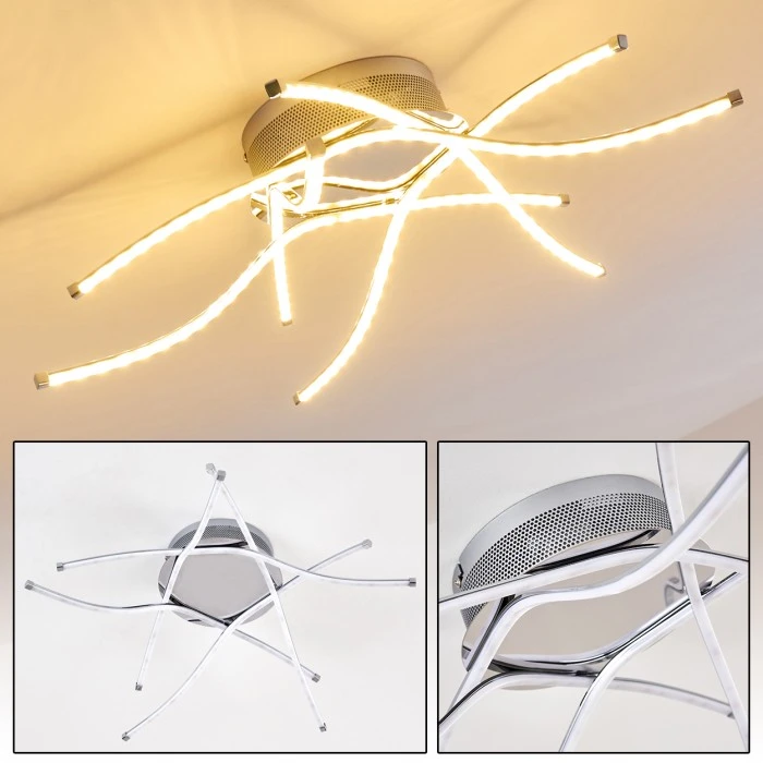 Hofstein Altino Deckenleuchte LED Chrom, 1-flammig 1 Hofstein Altino Deckenleuchte LED Chrom, 1-flammig