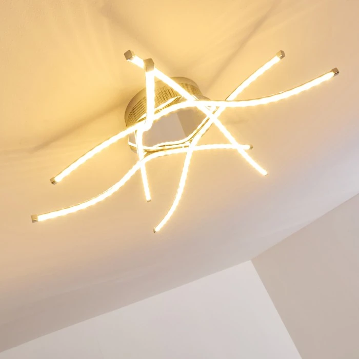 Hofstein Altino Deckenleuchte LED Chrom, 1-flammig 3 Hofstein Altino Deckenleuchte LED Chrom, 1-flammig – Bild 3