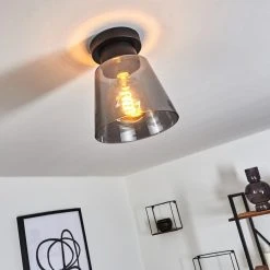 Hofstein Angelshaug Deckenleuchte Schwarz, 1-flammig -Bürolampen Verkäufe angelshaug deckenleuchte h3433539 8