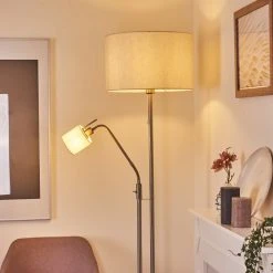 Hofstein Antillo Stehleuchte Nickel-Matt, 2-flammig 24 Hofstein Antillo Stehleuchte Nickel-Matt, 2-flammig -Bürolampen Verkäufe antillo stehleuchte h3414002 11