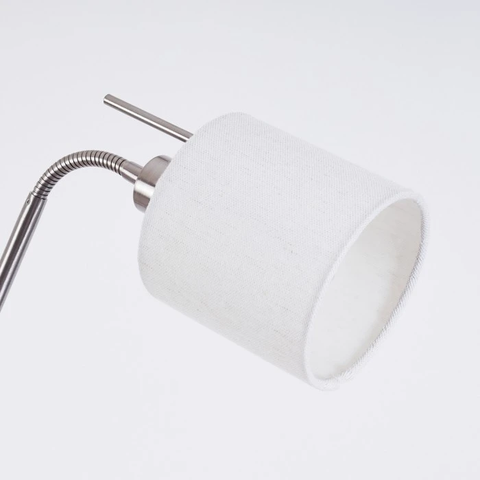 Hofstein Antillo Stehleuchte Nickel-Matt, 2-flammig 3 Hofstein Antillo Stehleuchte Nickel-Matt, 2-flammig – Bild 3