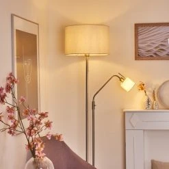 Hofstein Antillo Stehleuchte Nickel-Matt, 2-flammig 22 Hofstein Antillo Stehleuchte Nickel-Matt, 2-flammig -Bürolampen Verkäufe antillo stehleuchte h3414002 9