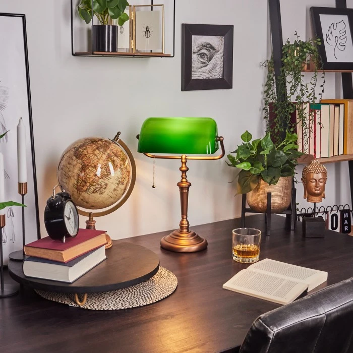 Hofstein Argyle Tischleuchte Bronze, 1-flammig 7 Hofstein Argyle Tischleuchte Bronze, 1-flammig – Bild 7