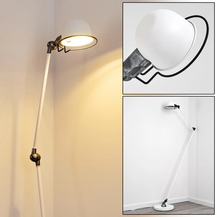 Hofstein Arild Stehleuchte Silber, Weiß, 1-flammig 1 Hofstein Arild Stehleuchte Silber, Weiß, 1-flammig