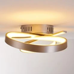 Hofstein Arlena Deckenleuchte LED Nickel-Matt, 1-flammig -Bürolampen Verkäufe arlena deckenleuchte h167336 19