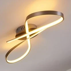 Hofstein Arlena Deckenleuchte LED Nickel-Matt, 1-flammig -Bürolampen Verkäufe arlena deckenleuchte h167336 2