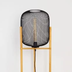 Hofstein Ateponta Stehleuchte Schwarz, Holz hell, 1-flammig -Bürolampen Verkäufe ateponta stehleuchte h3414750 7