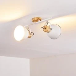 Hofstein Banjul Deckenleuchte Weiß, Holz hell, 2-flammig -Bürolampen Verkäufe banjul deckenleuchte h3320792 21