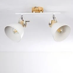 Hofstein Banjul Deckenleuchte Weiß, Holz hell, 2-flammig -Bürolampen Verkäufe banjul deckenleuchte h3320792 8