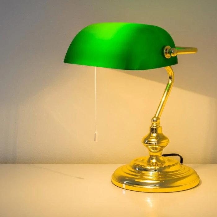 Hofstein Bankerlampe Messing, 1-flammig 6 Hofstein Bankerlampe Messing, 1-flammig – Bild 6