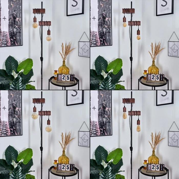 Hofstein Barbengo Stehleuchte Schwarz, Rostfarben, 2-flammig 6 Hofstein Barbengo Stehleuchte Schwarz, Rostfarben, 2-flammig – Bild 6