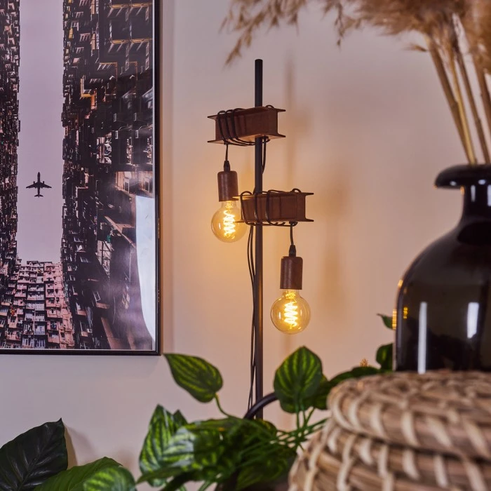 Hofstein Barbengo Stehleuchte Schwarz, Rostfarben, 2-flammig 7 Hofstein Barbengo Stehleuchte Schwarz, Rostfarben, 2-flammig – Bild 7