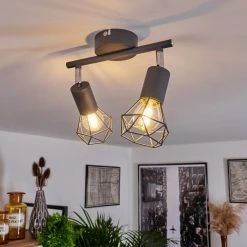 Hofstein Baripada Deckenleuchte Chrom, Grau, 2-flammig -Bürolampen Verkäufe baripada deckenleuchte h3388198 8