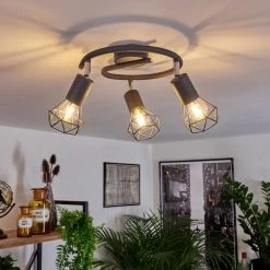 Hofstein Baripada Deckenleuchte Chrom, Anthrazit, 3-flammig -Bürolampen Verkäufe baripada deckenleuchte h3388211 6