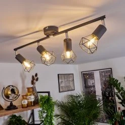 Hofstein Baripada Deckenleuchte Chrom, Anthrazit, 4-flammig -Bürolampen Verkäufe baripada deckenleuchte h3388228 8