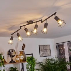 Hofstein Baripada Deckenleuchte Chrom, Anthrazit, 6-flammig -Bürolampen Verkäufe baripada deckenleuchte h3388235 6