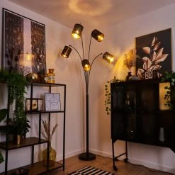 Hofstein Bathinda Stehleuchte Schwarz, 5-flammig 22 Hofstein Bathinda Stehleuchte Schwarz, 5-flammig -Bürolampen Verkäufe bathinda stehleuchte h3387993 10