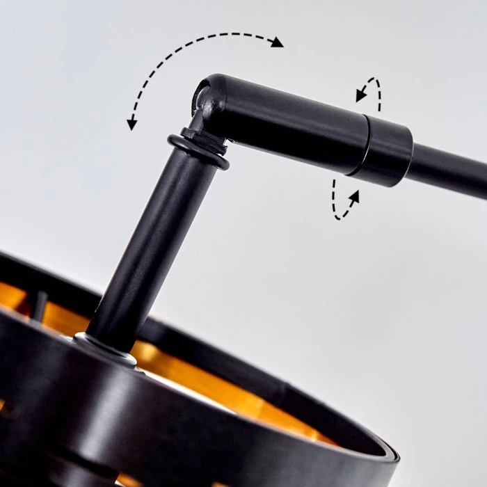 Hofstein Bathinda Stehleuchte Schwarz, 5-flammig 6 Hofstein Bathinda Stehleuchte Schwarz, 5-flammig – Bild 6