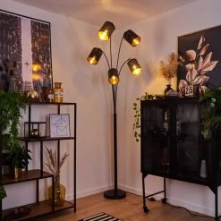 Hofstein Bathinda Stehleuchte Schwarz, 5-flammig 20 Hofstein Bathinda Stehleuchte Schwarz, 5-flammig -Bürolampen Verkäufe bathinda stehleuchte h3387993 8