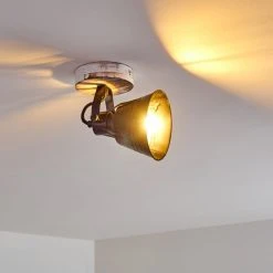 Hofstein Berkeley Deckenleuchte Schwarz, Holz hell, Schwarz-Gold, 1-flammig -Bürolampen Verkäufe berkeley deckenleuchte h3325292 11