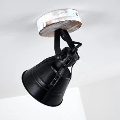 Hofstein Berkeley Deckenleuchte Schwarz, Holz hell, Schwarz-Gold, 1-flammig -Bürolampen Verkäufe berkeley deckenleuchte h3325292 12