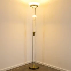 Hofstein Biot Deckenfluter LED Altmessing, 2-flammig -Bürolampen Verkäufe biot deckenfluter h165424 9