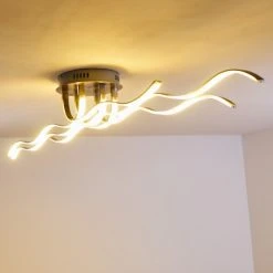 Hofstein Bovino Deckenleuchte LED Nickel-Matt, 1-flammig -Bürolampen Verkäufe bovino deckenleuchte h167992 2