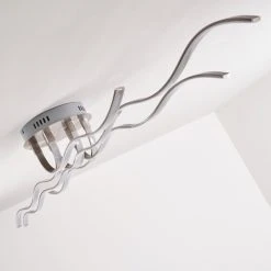 Hofstein Bovino Deckenleuchte LED Nickel-Matt, 1-flammig -Bürolampen Verkäufe bovino deckenleuchte h167992 22