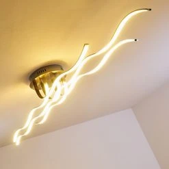 Hofstein Bovino Deckenleuchte LED Nickel-Matt, 1-flammig -Bürolampen Verkäufe bovino deckenleuchte h167992 9