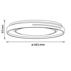 Brilliant Leuchten Brilliant Barty Deckenleuchte LED Chrom, Wei&szlig;, 1-flammig, Fernbedienung -Bürolampen Verkäufe brilliant barty deckenleuchte g97158 75 7