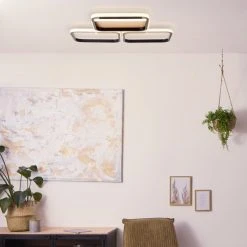 Brilliant Leuchten Brilliant Dennet Deckenleuchte LED Schwarz, Braun, 1-flammig