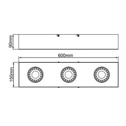 Brilliant Leuchten Brilliant Doro Deckenleuchte LED Schwarz, 3-flammig -Bürolampen Verkäufe brilliant doro deckenleuchte g99722 76 7