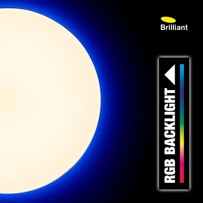 Brilliant Leuchten Brilliant Edna Deckenleuchte LED Chrom, 1-flammig, Fernbedienung, Farbwechsler 26 Brilliant Leuchten Brilliant Edna Deckenleuchte LED Chrom, 1-flammig, Fernbedienung, Farbwechsler – Bild 26