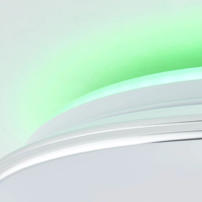 Brilliant Leuchten Brilliant Edna Deckenleuchte LED Chrom, 1-flammig, Fernbedienung, Farbwechsler 5 Brilliant Leuchten Brilliant Edna Deckenleuchte LED Chrom, 1-flammig, Fernbedienung, Farbwechsler – Bild 5