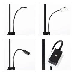 Brilliant Leuchten Brilliant Forrester Stehleuchte LED Schwarz, 2-flammig -Bürolampen Verkäufe brilliant forrester stehleuchte g94956 06 2