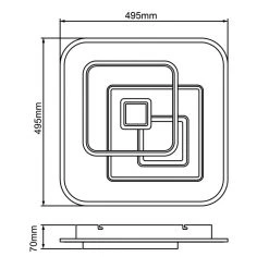 Brilliant Leuchten Brilliant Furtado Deckenleuchte LED Schwarz, Wei&szlig;, 1-flammig, Fernbedienung -Bürolampen Verkäufe brilliant furtado deckenleuchte g99584 75 9