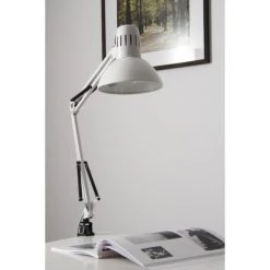 Brilliant Leuchten Brilliant Hobby Schreibtischklemmleuchte Wei&szlig;, 1-flammig -Bürolampen Verkäufe brilliant hobby schreibtischklemmleuchte 10802 05 do1 6