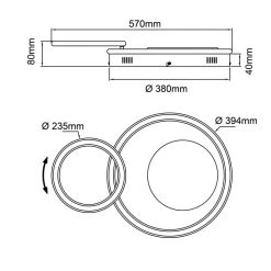 Brilliant Leuchten Brilliant Karney Deckenleuchte LED Schwarz, Braun, 1-flammig -Bürolampen Verkäufe brilliant karney deckenleuchte g99749 76 12