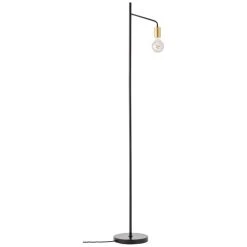 Brilliant Leuchten Brilliant Kiel Stehlampe Schwarz, Gold, 1-flammig