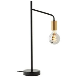 Brilliant Leuchten Brilliant Kiel Tischleuchte Schwarz, Gold, 1-flammig