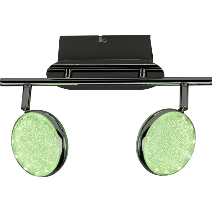 Brilliant Leuchten Cassy Deckenspot LED Chrom, 2-flammig, Fernbedienung, Farbwechsler 2 Brilliant Leuchten Cassy Deckenspot LED Chrom, 2-flammig, Fernbedienung, Farbwechsler – Bild 2