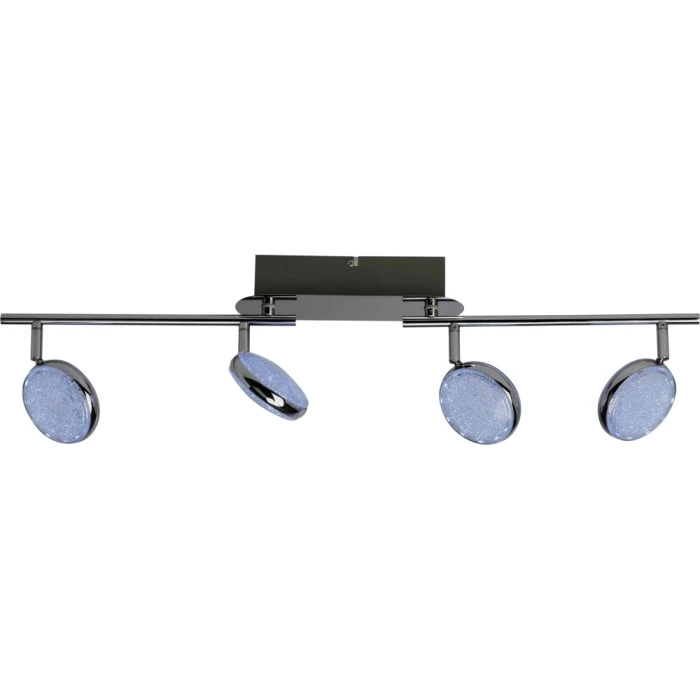 Brilliant Leuchten Cassy Deckenspot LED Chrom, 4-flammig, Fernbedienung, Farbwechsler 1 Brilliant Leuchten Cassy Deckenspot LED Chrom, 4-flammig, Fernbedienung, Farbwechsler