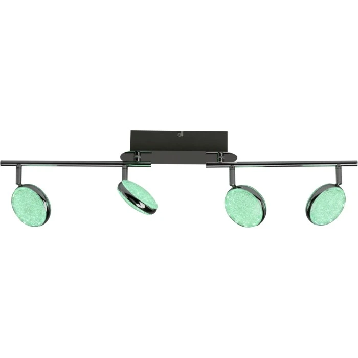Brilliant Leuchten Cassy Deckenspot LED Chrom, 4-flammig, Fernbedienung, Farbwechsler 2 Brilliant Leuchten Cassy Deckenspot LED Chrom, 4-flammig, Fernbedienung, Farbwechsler – Bild 2