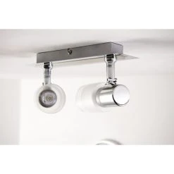 Brilliant Leuchten LED Deckenspot Chrom, Weiß, 2-flammig 24 Brilliant Leuchten LED Deckenspot Chrom, Weiß, 2-flammig -Bürolampen Verkäufe brilliant leuchten led deckenspot g32429 77 do1 11