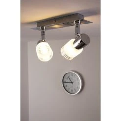 Brilliant Leuchten LED Deckenspot Chrom, Weiß, 2-flammig 18 Brilliant Leuchten LED Deckenspot Chrom, Weiß, 2-flammig -Bürolampen Verkäufe brilliant leuchten led deckenspot g32429 77 do1 5