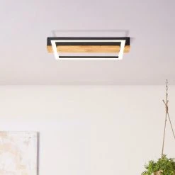 Brilliant Leuchten Brilliant Loneos Deckenleuchte LED Schwarz, Braun, 1-flammig -Bürolampen Verkäufe brilliant loneos deckenleuchte g99745 76 2