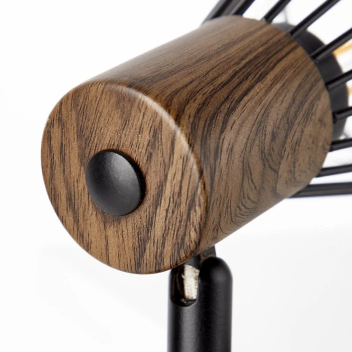 Brilliant Leuchten Brilliant Manama Klemmleuchte Schwarz, Holz dunkel, 1-flammig 5 Brilliant Leuchten Brilliant Manama Klemmleuchte Schwarz, Holz dunkel, 1-flammig – Bild 5