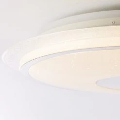 Brilliant Leuchten Brilliant Viktor Deckenleuchte LED Silber, Wei&szlig;, 1-flammig, Fernbedienung, Farbwechsler -Bürolampen Verkäufe brilliant viktor deckenleuchte g97039 58 4