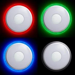 Brilliant Leuchten Brilliant Viktor Deckenleuchte LED Silber, Wei&szlig;, 1-flammig, Fernbedienung, Farbwechsler -Bürolampen Verkäufe brilliant viktor deckenleuchte g97039 58 8